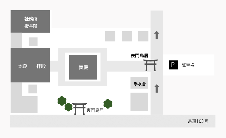 天孫神社 境内MAP